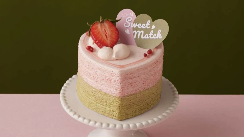 Lady M推出2026情人節限定口味！心型草莓抹茶千層蛋糕只賣兩天