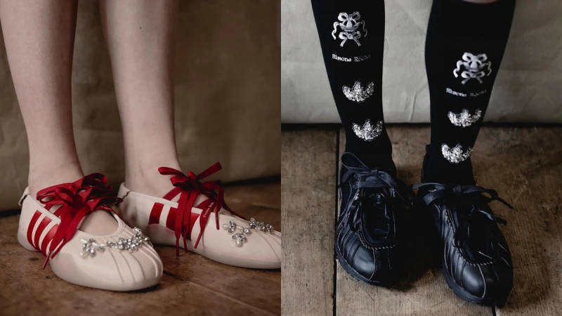 沒看過這麼夢幻的adidas！Simone Rocha秀上曝光重磅聯名：用水鑽拼出三葉草，宣告浪漫運動風不滅